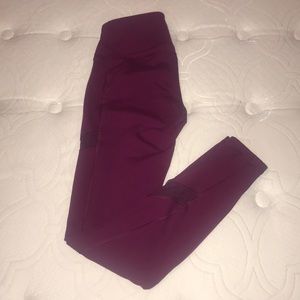 Raspberry colored old navy active go dry leggings